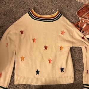 Size M Jessica Simpson Rainbow Star Sweater